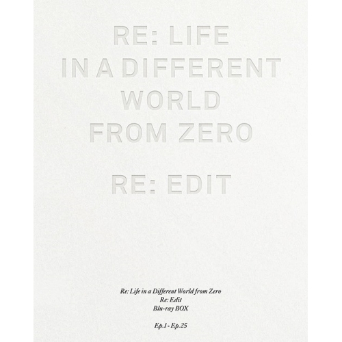 BD / TVアニメ / Re:ゼロから始める異世界生活 新編集版 Blu-ray BOX(Blu-ray) / ZMAZ-13991