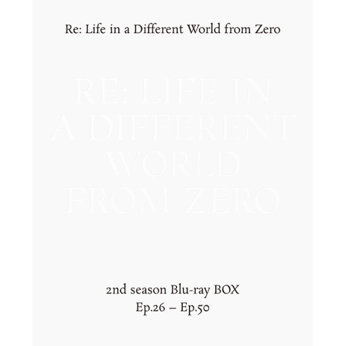 BD / TVアニメ / Re:ゼロから始める異世界生活 2nd season Blu-ray BOX(Blu-ray) / ZMAZ-17791