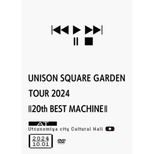 DVD / UNISON SQUARE GARDEN / UNISON SQUARE GARDEN TOUR 2024「20th BEST MACHINE」 at Utsunomiya city Cultural Hall 2024.10.01 (DVD+CD) / TFBQ-18299